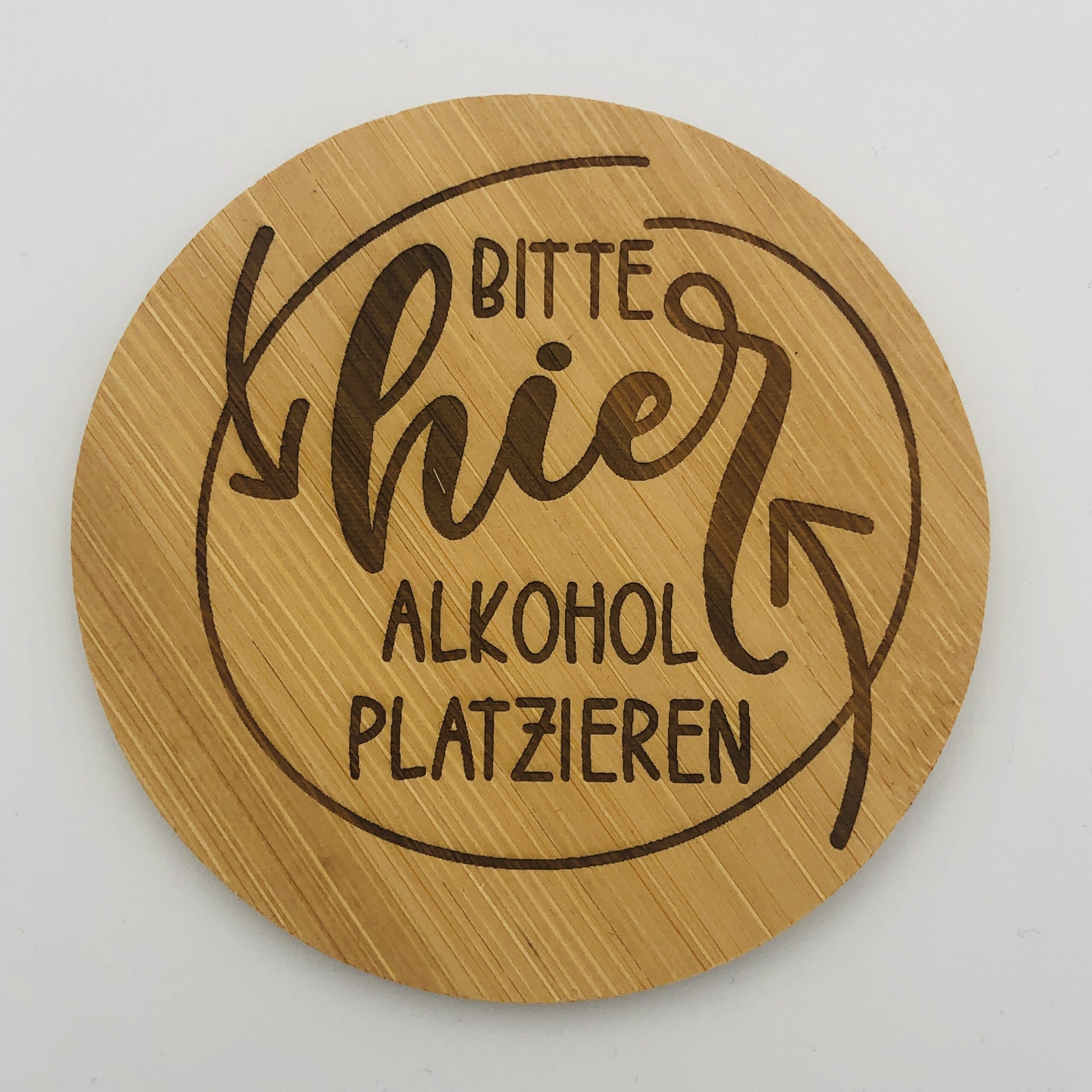 Untersetzer Bambus Alkohol Platzieren
