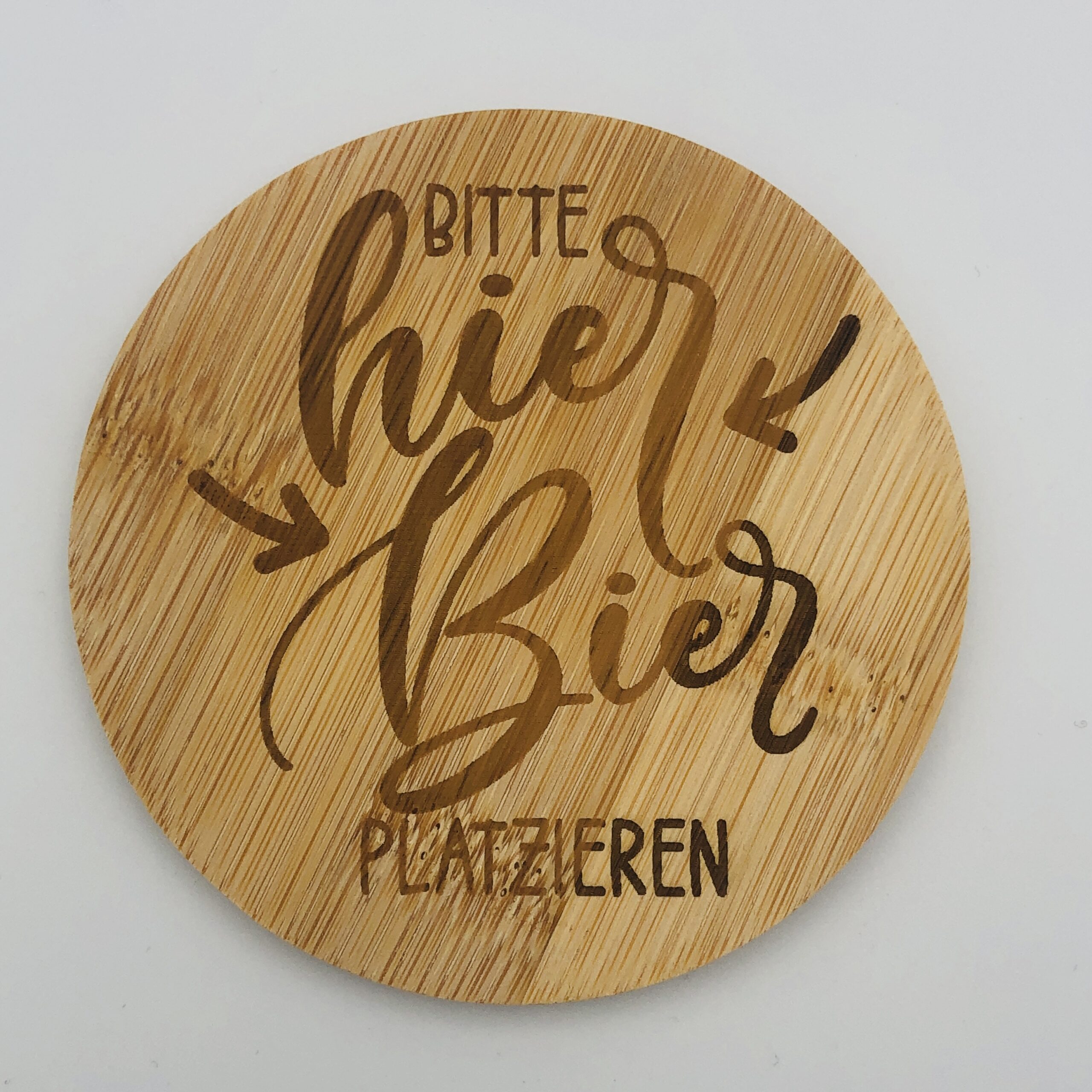 Untersetzer Bambus Bier Platzieren